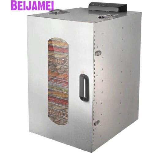 BEIJAMEI 20 trays Food Dehydrator Commercial Fruit Vegetable Herb Meat Drying Machine 110V 220V Pet Snacks food Dryer