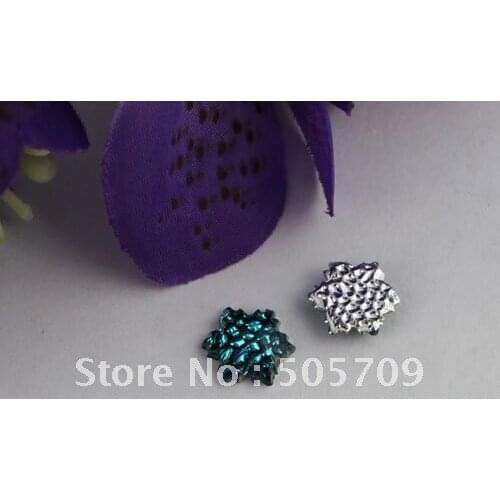 FREE SHIPPING 400PCS Pinegreen Nest Acrylic Rhinestone Snowflake Flatback 11mm #22024