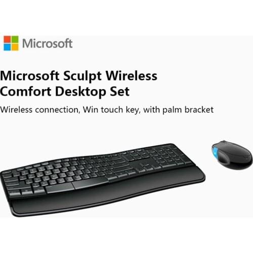 Microsoft Sculpt Wireless Comfort Desktop Set Office Home Computer Keyboard Mouse Combos English Keypad PC Computer