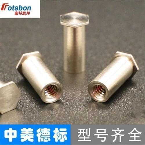 BSO4-440-6 Blind Hole Threaded Standoffs Self Clinching Feigned Crimped Standoff Server Cabinet Sheet Metal Spacer PEM Rivet Nut