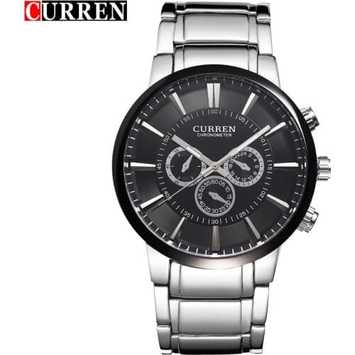 Curren Mens Watches Top Brand Luxury Men Quartz Sports Watches Military Wrist Watches Casual Full Steel Watch Waterproof Relogio