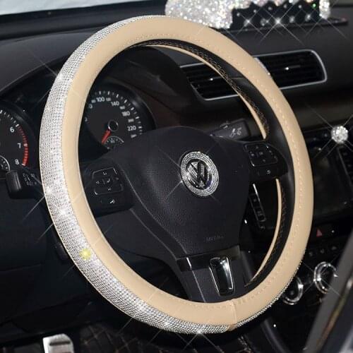 Full diamond steering wheel cover car hot sale diamond-studded steering wheel cover new grip cover personality unisex steering