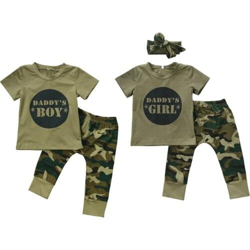 2 Style Casual Fashion Newborn Toddler Baby Boy Girls Cotton Short Sleeve O-Neck Pullover Letter Shirt Tops Print Pants Headband