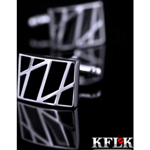 KFLK Jewelry shirt cufflinks for mens Brand cuff buttons Black cuff links High Quality wedding gemelos abotoaduras guests