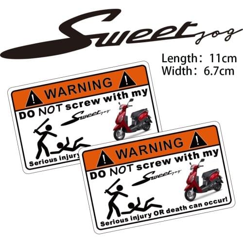KODASKIN Motorcycle Cheap 2D Creative Warning Sticker Decal for YAMAHA Jog Sweet