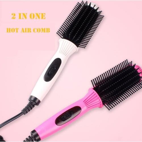 Mini PTC Heating Material Hair Straightener Professional Hair Curling Iron Hot Air Brush Electric Hair Styling Tools for woman