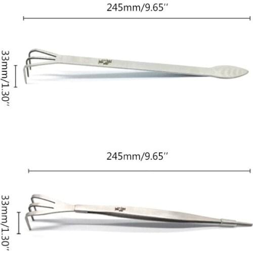 Steel Gardening Rake Bonsai Root Loosen Soil Spatula Multifunctional Garden Tool