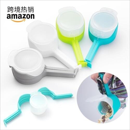 Multifunctional Sealing Clip Food Preservation Sealing Clip tea Moisture-Proof Discharge Spout Plastic Bag Clip Snack Bag Sealin