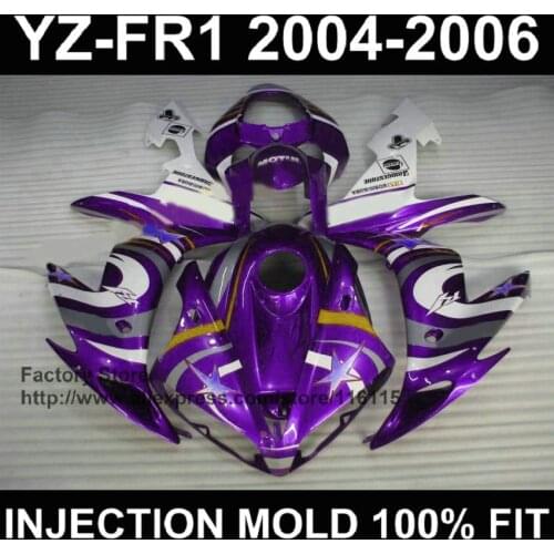 MOTOMARTS Hot sale MOTUL fairing parts aftermarket for YAMAHA YZFR1 2004 2005 2006 purple fairing yzf r1 04 05 06 customize Full