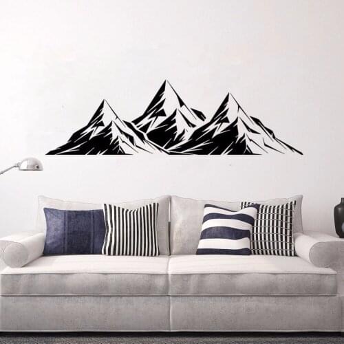 Mountains Room Wall Decals Excellent Mountain Wall Stickers Removable Living Room Decor Vinyl Car Window Art Poster AY1864