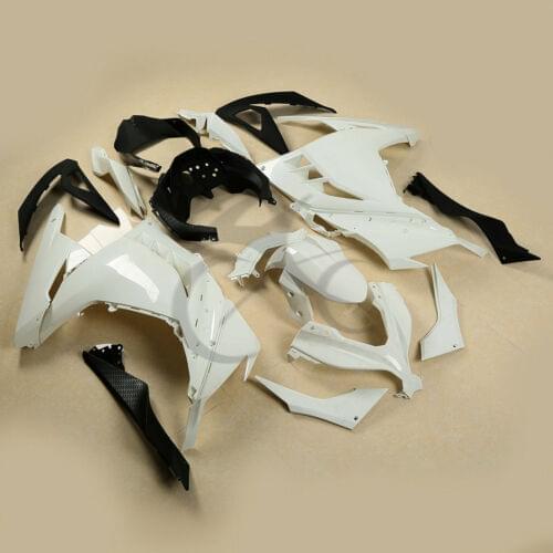 Motorcycle Unpainted White ABS Injection Fairing Body Kit Fit For Kawasaki Ninja 300 2013-2017