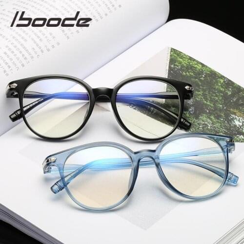 Iboode Transparent Round Glasses Women Optical Eye Glasses Frames for Women Men Ultralight Eyeglasses Frame Female Male oculos