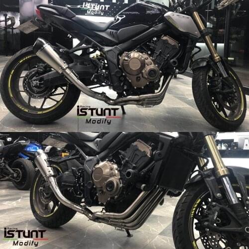 CBR650R Escape Full System Exhaust Muffler Front Link Pipe Motorcycle Slip On For Honda CBR650R CB650F CB650R CBR650F 2014-2020