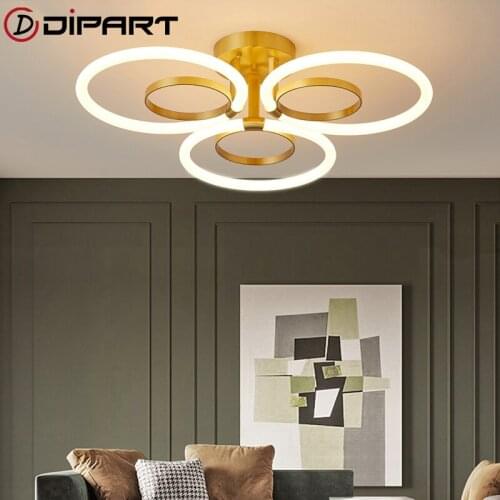 Modern Copper Ceiling Lights For Bedroom Living room Led Ceiling Lamp Fixture Modern Gold Corridor Lamp 3 colors lustre plafonni