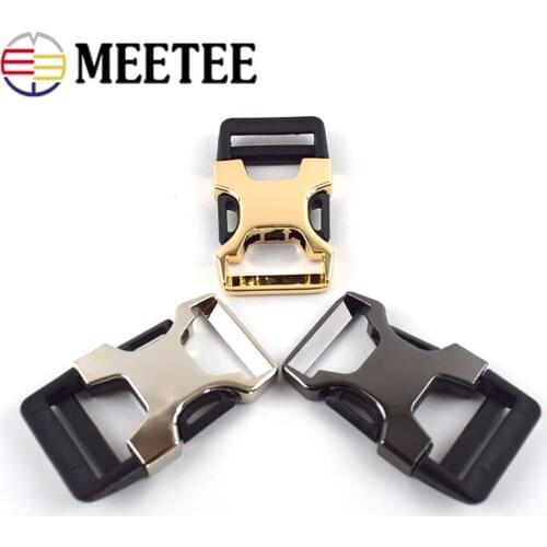 Meetee 2/5pcs 20/25mm Plastic Alloy Buckle Webbing Quick Release Buckles Outdoor Belt Hook for Backpack Band Clasp DIY Accessory