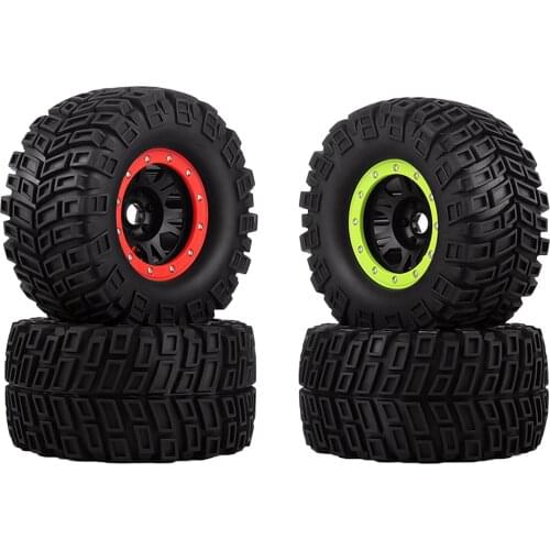 2X RC 166mm Rubber Tyre Wheel Rim Fit for BUSH G5 E6 G2 Summit HPI Savage Hp 1/8 RC Monster Truck Car Spare Parts Accs