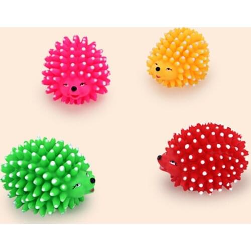 Pet toy rubber small hedgehog pet bite-resistant vocal toy cat dog dog molar teeth cleaning toy,Q297