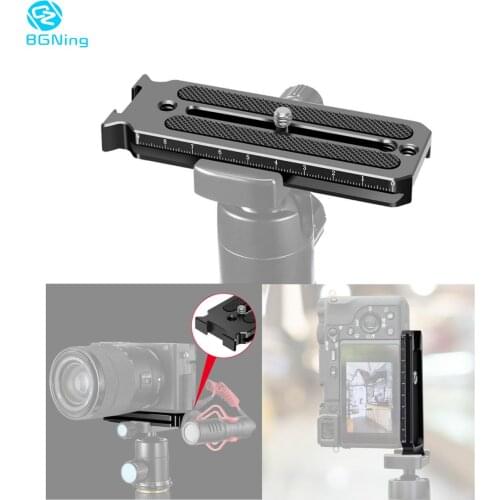 Tripod Horizontal Vertical Quick Release Plate DSLR Camera Mount Bracket with Cold Shoe QR Plate for Ronin SC Gimbal Stabilizer