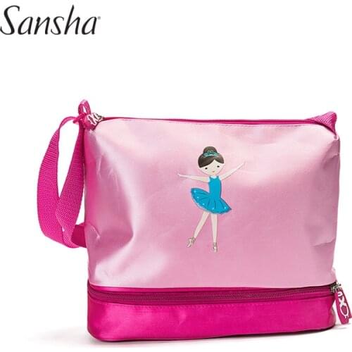 Sansha Girls Pink Small Ballet Dance Bag With Adjustable Strap Gym Sports Bag For Kids Girls 7L 92AG0002