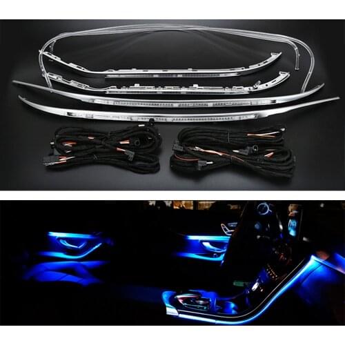 For Mercedes Benz C class w205 X253 car ambient lamp for w205 X253 64 colors LED ambient light illuminated lamp car accessory
