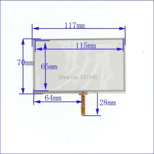 ZhiYuSun NEW 5 Inch Touch Screen welding 117mm*70mm for AT050TN33 Small five inches Teclas E road navigation MP45 LH980N GPS