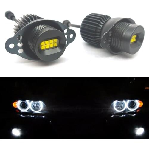 1Set 160W LED Angel Eyes Halo Ring Marker DRL Light Bulb Lamp Canbus For BMW E90 E91 318i LCI 09-11 Error Free car styling