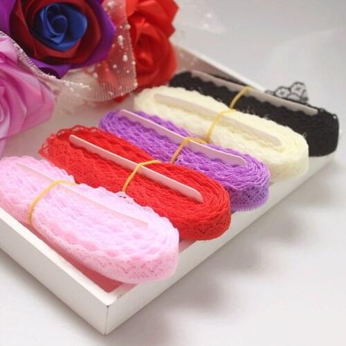 1M Embroidery Lace Fabric 1.3cm Guipure Lace Trim Curtain Ribbon Crafts Materials Sewing Trimmings Dress Decoration encajes ZQ16