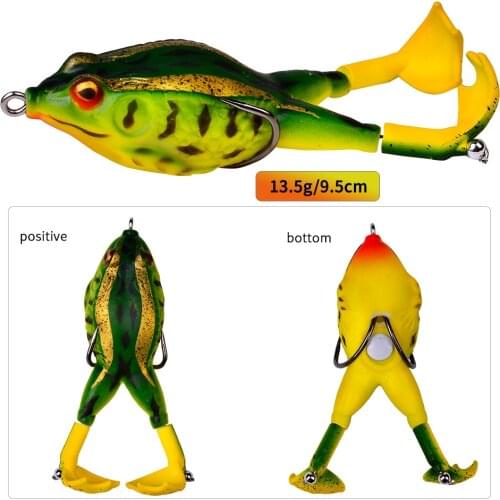 1pc Propeller Flipper Duck Fishing Lure Ducking Fishing Frog Lure 9.5cm 13.5g Artificial Bait Duckling 3D Eyes Day Baits Bass