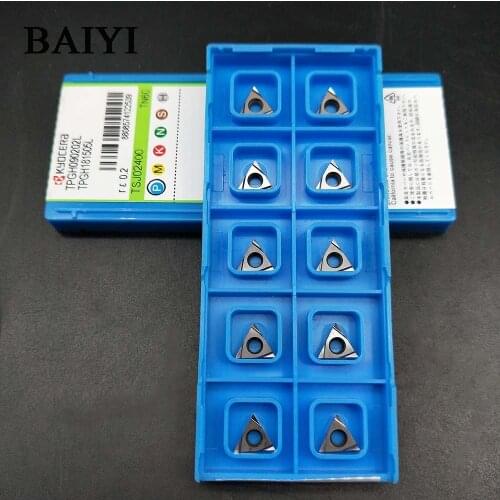 10pcs TPGH090202L TN60 Kyocera CNC Blade lathe cutting tools CNC carbide cutting tool inserts