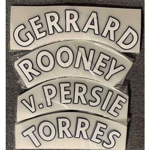 2015-2017 RONALDO ROONEY Gerrard v.Persie Torres Lampard Nameset Printing Soccer Patch Badge