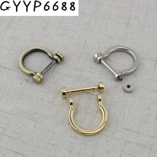 50pcs 10pcs Inner 19mm removable D buckle horseshoe buckle alloy detachable screws opened metal bags handle connector hanger