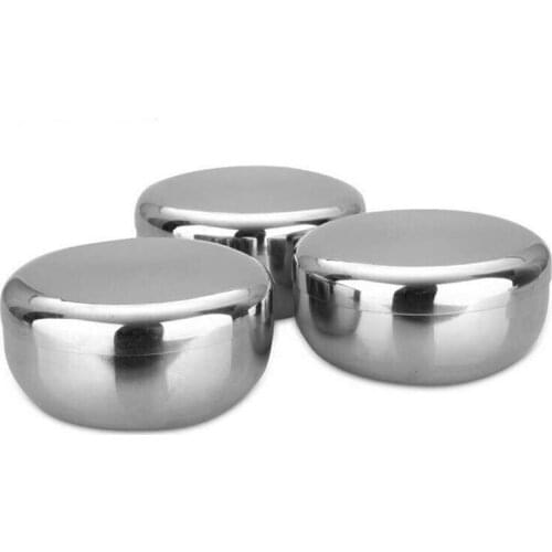 50pcs Stainless Steel Bowl Korean Big Cooked Rice Bowl with Cover 10cm 12cm Kimchee Thickening Baby Children Bowl Tableware