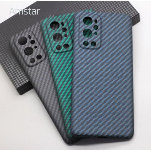 Amstar Real Carbon Fiber Protective Cover Case for OnePlus 9 Pro Ultra-Thin Anti-Fall Pure Carbon Fiber Phone Case Hard Cover