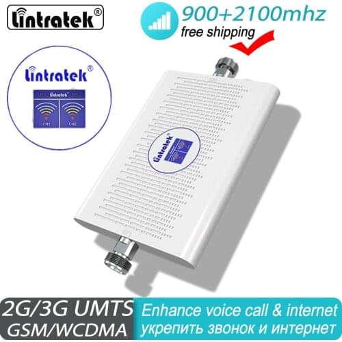 FreeShipping Signal Booster GSM 900 2100 mhz 2G 3G Repeater UMTS Cell Amplifier 3G WCDMA 2100 75db Cellular Signal Booster#40