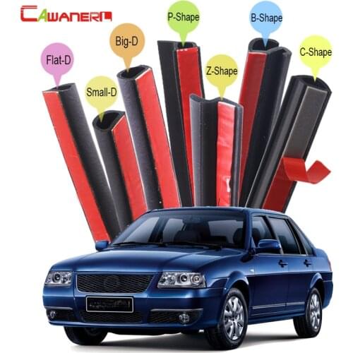 Cawanerl Car 4-Door Hood Trunk Sealing Seal Strip Kit Rubber Weatherstrip For Volkswagen Polo GOL Lavida Lamando Santana