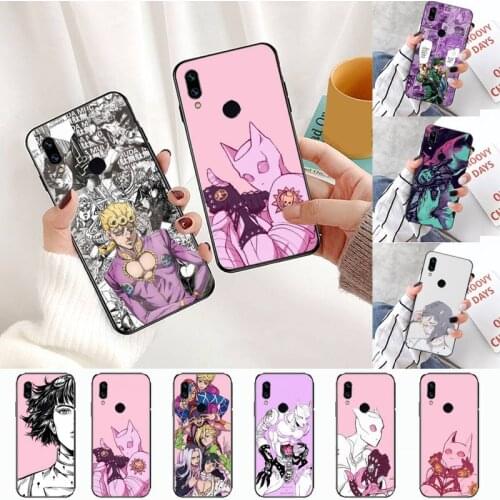 JOJO BIZARR ADVENTUR black Phone Case Hull For Xiaomi Redmi 4x 5 plus 6A 7 7A 8 mi8 8lite 9 note 4 5 7 8 pro