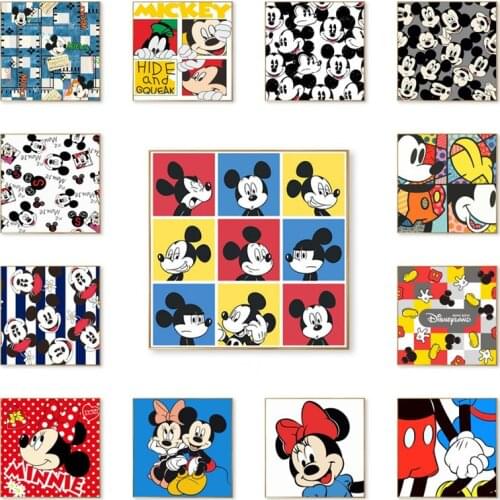 Disney Mickey Art Creative Canvas Painting HD Mickey Mouse Posters and Prints ChildrenS Bedroom Decoration Painting