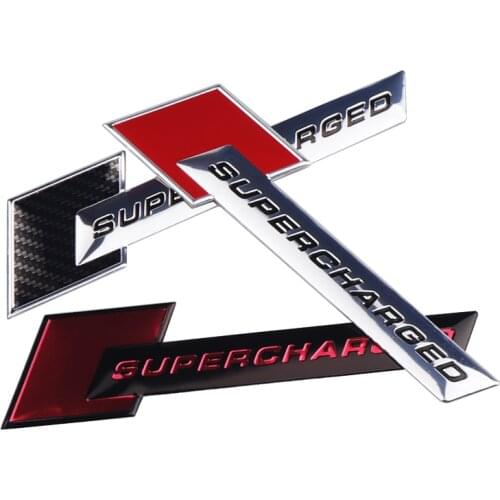 Car-styling Aluminum Motorsport SUPERCHARGED Decal Emblem Badge Car Sticker for Audi bmw ford benz Jeep toyota cruze focus
