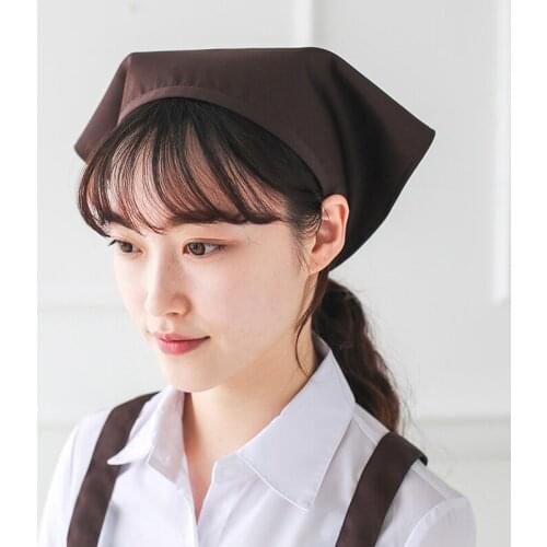 Tooling apron turban men and women kitchen cooking adult Korean fashion work clothes triangle scarf hair band