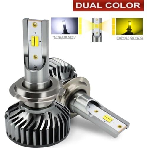 H7 LED H4 H11 Car Headlight Bulb LED H8 HB4 HB3 9005 9006 H1 Dual Color 20000LM Mini Turbo LED lamp Fog lights 5000K 6000K 12V