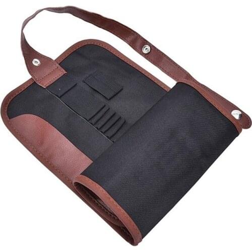 24 Slots Pencil Storage Bag Wrap Roll Up Students Canvas Sketching Pen Case Brushes Fashion Stationery Pouch Bag