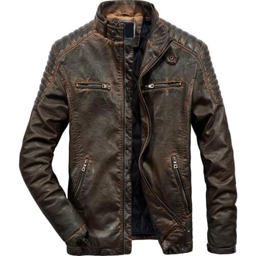 MRMT 2021 Brand Mens Jackets Casual Stand Collar Leather Overcoat for Male Motorcycle Jacket Outer Wear Clothing Garment