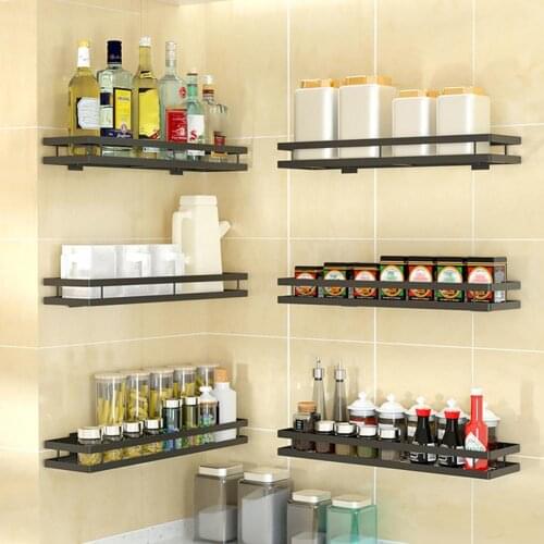 Iron Kitchen Storage Rack Shelf Wall Mounted Storage Shelf Holder Rack kitchen Organizer Shelf Rack Kitchen Storage Organizer
