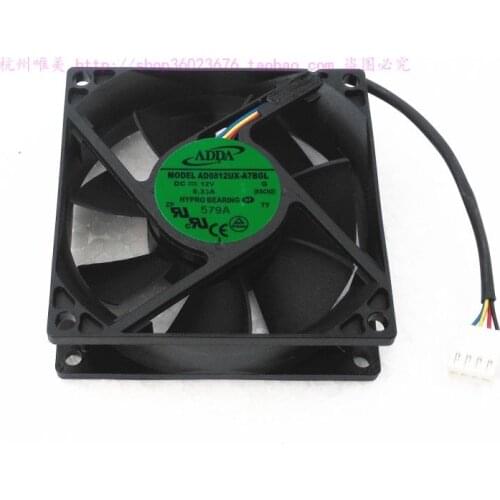 NEW ADDA AD0812UX-A7BGL 8025 8CM 4PIN PWM Temperature control 0.33A cooling fan