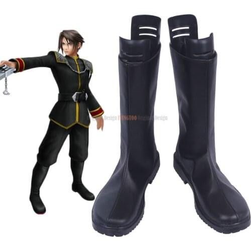 Squall Leonhart Shoes Cosplay Final Fantasy 8 Squall Leonhart Cosplay Boots Black Shoes Custom Made