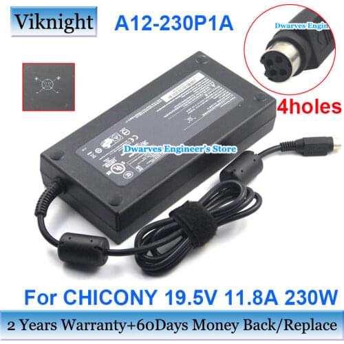 Original 19.5V 11.8A CHICONY AC Adapter A12-230P1A For Clevo P170EM P770DM P770DM-G P651HS For Eurocom SKY X6 Power Supply