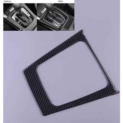 Car Gear Shift Panel Cover Frame Trim Black Carbon Fiber Fit For Subaru Forester 2013 2014 2015 2016 2017 2018