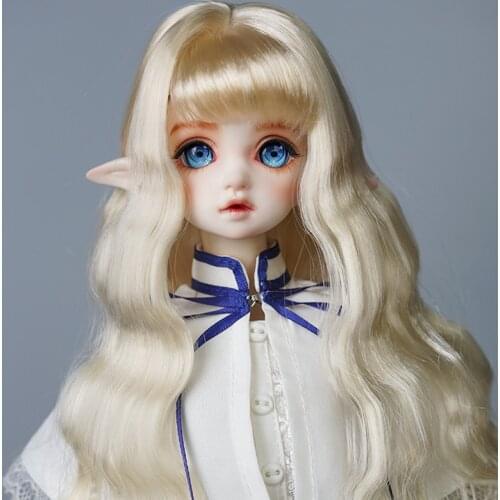 2021 New Style 1/3 1/4 1/6 Bjd SD Doll Wig High Temperature Long Wavy Wire Bjd Wig Hair