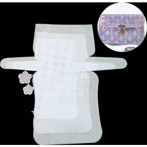 Plastic Mesh Cloth For Bag Making Latch Hook Bags Made Handcraft Bags Weaving Material Plastic Grid Hook DIY Crafts Accessories