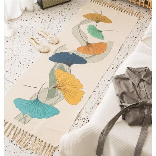 Luxury Boho Style Decoration Tassel Macrame Cotton Fiber Rectangle Mat Living Room Sofa Bedroom Floor Door Bath Mat Rug Carpet